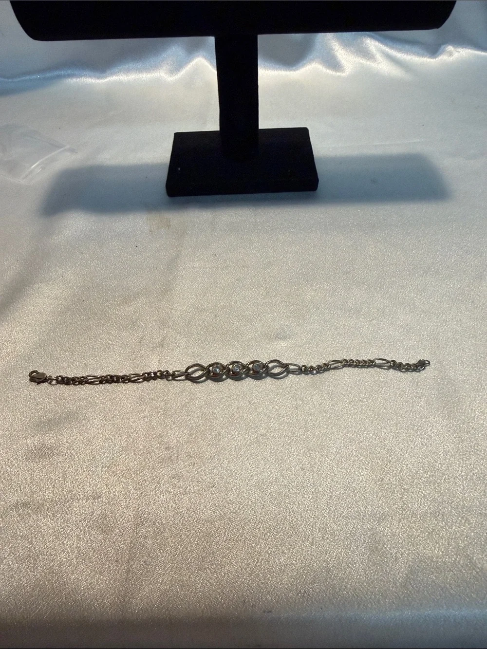 Source Unknown Gold Crystal Link Bracelet
